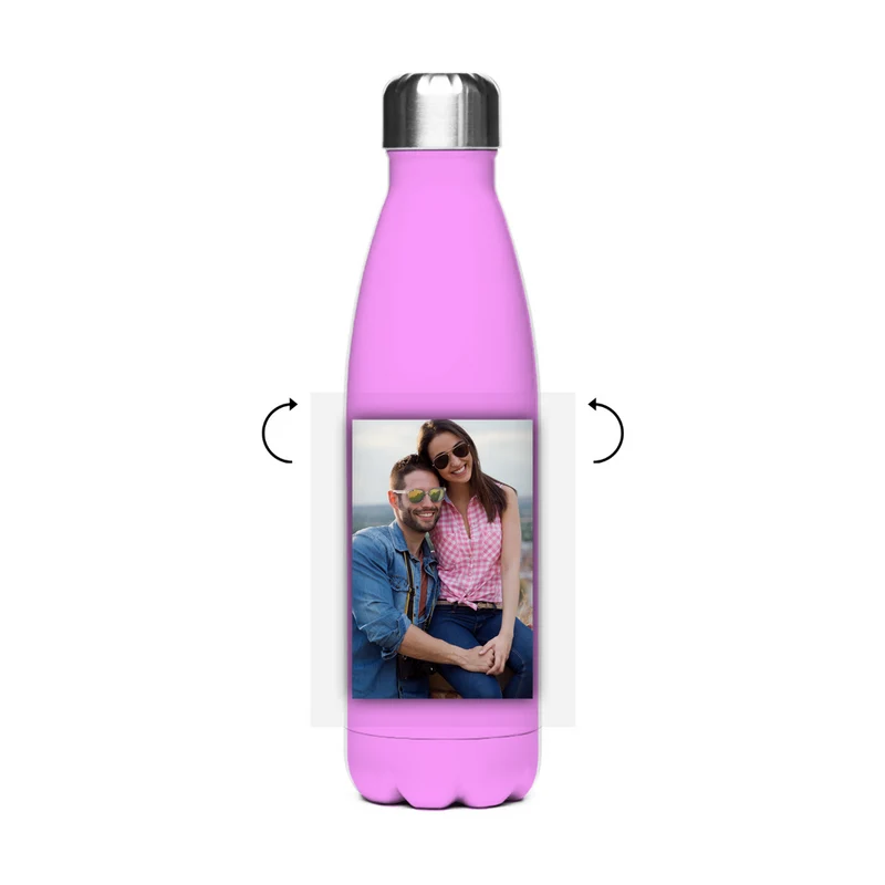 Mit Foto und Initialen - individuelle Büro Thermoflasche