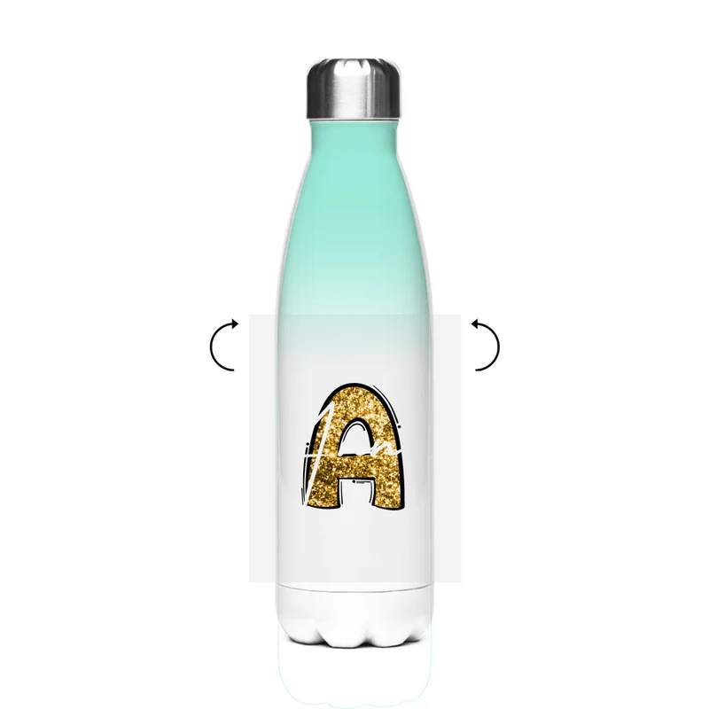 Mit Foto und Initialen - individuelle Büro Thermoflasche