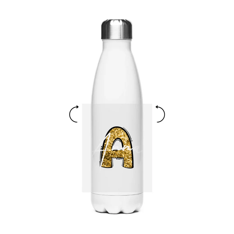 Mit Foto und Initialen - individuelle Büro Thermoflasche