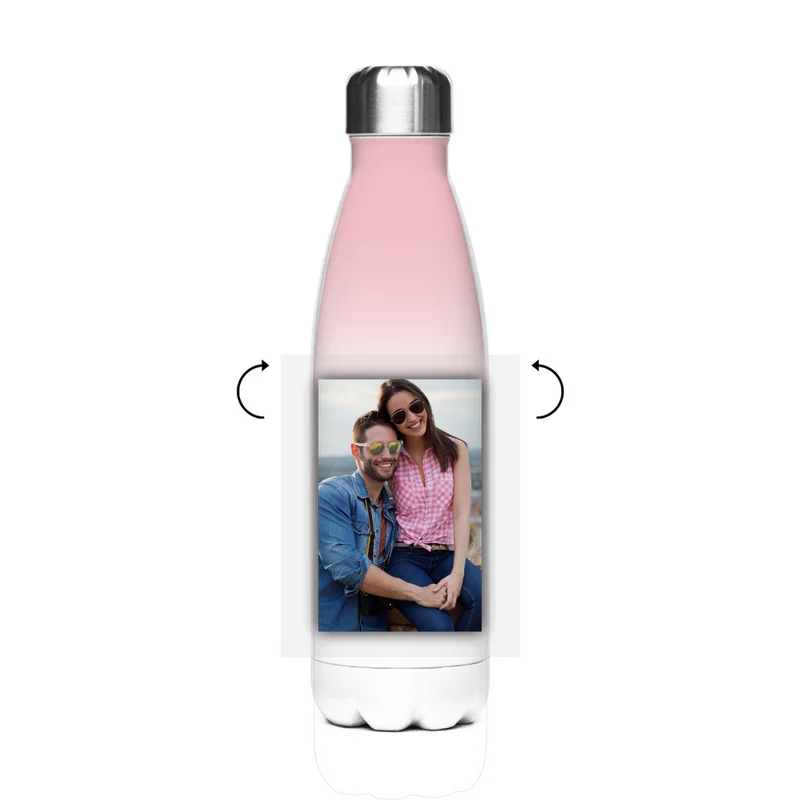 Mit Foto und Initialen - individuelle Büro Thermoflasche