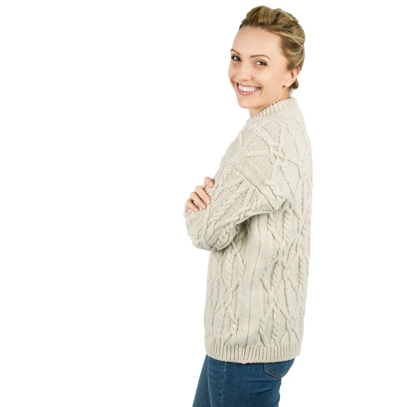 Aran Pullover-Ecru