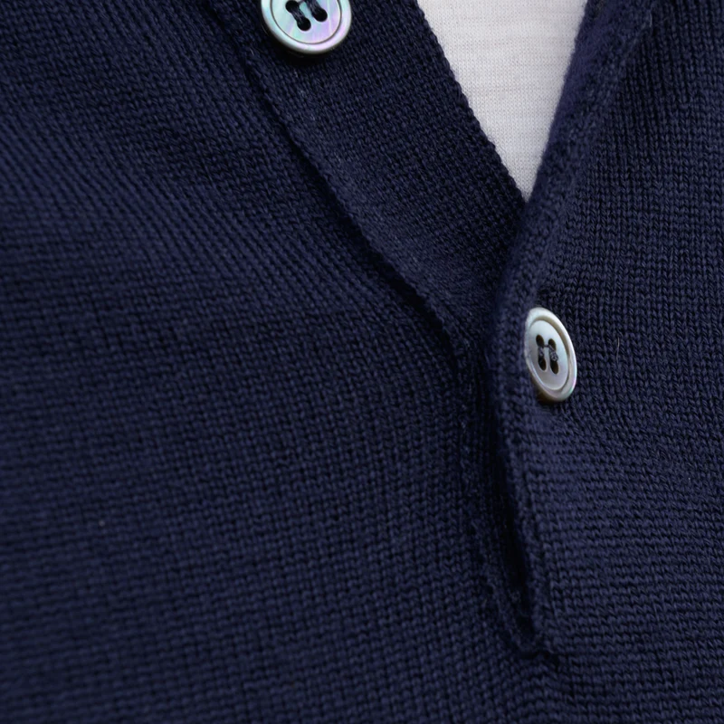 Herrenpullover mit Polokragen "Howard" - Navy