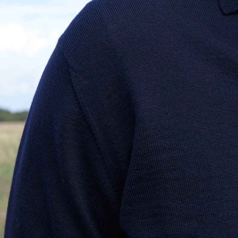 Herrenpullover mit Polokragen "Howard" - Navy