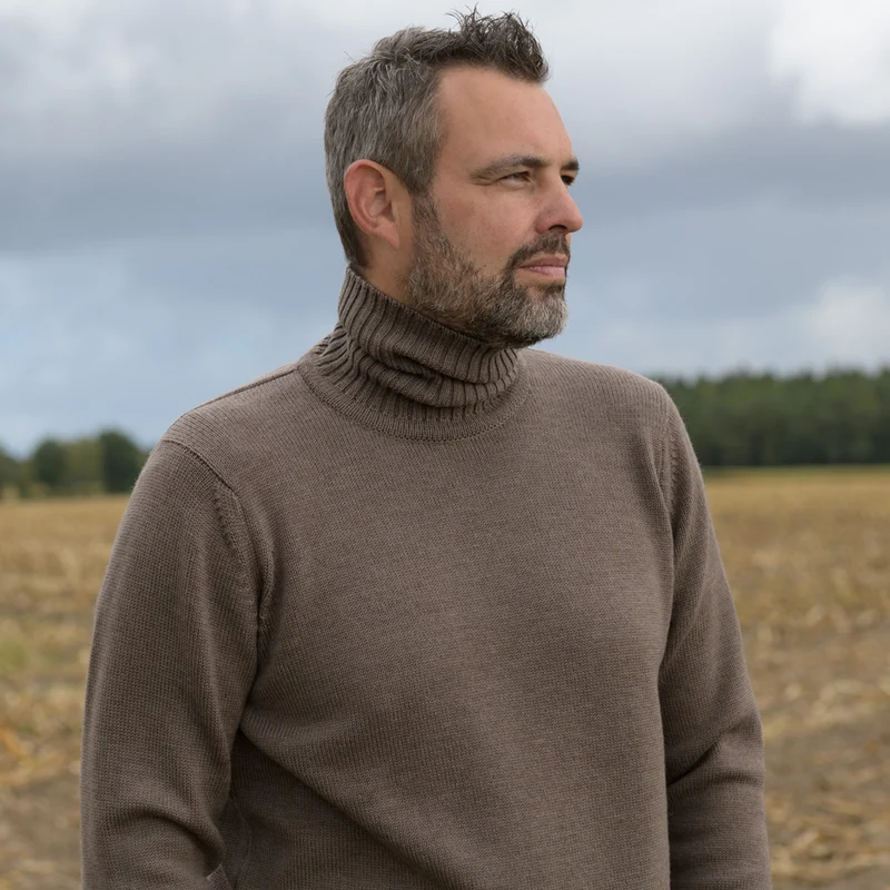 Rollkragenpullover "Murdoch Roll" - hellbraun