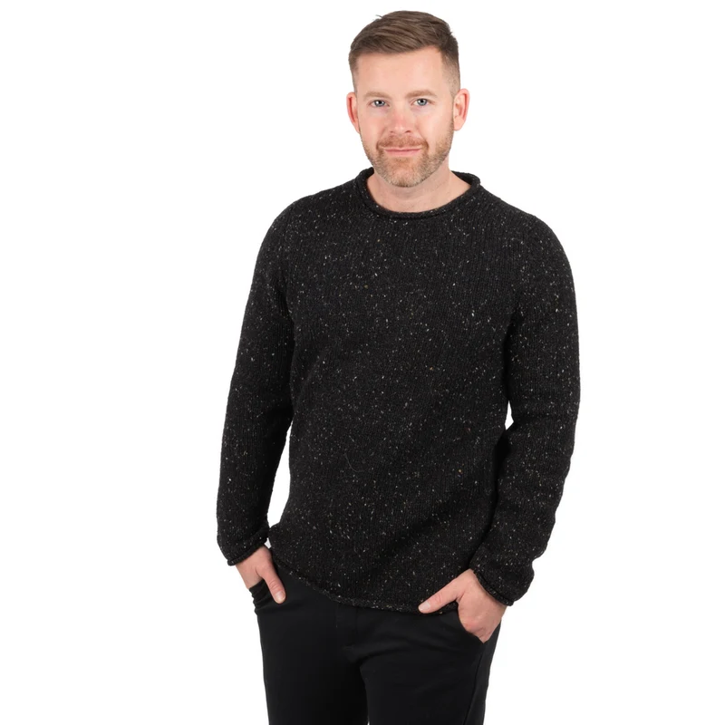 Herrenpullover mit Rollrand