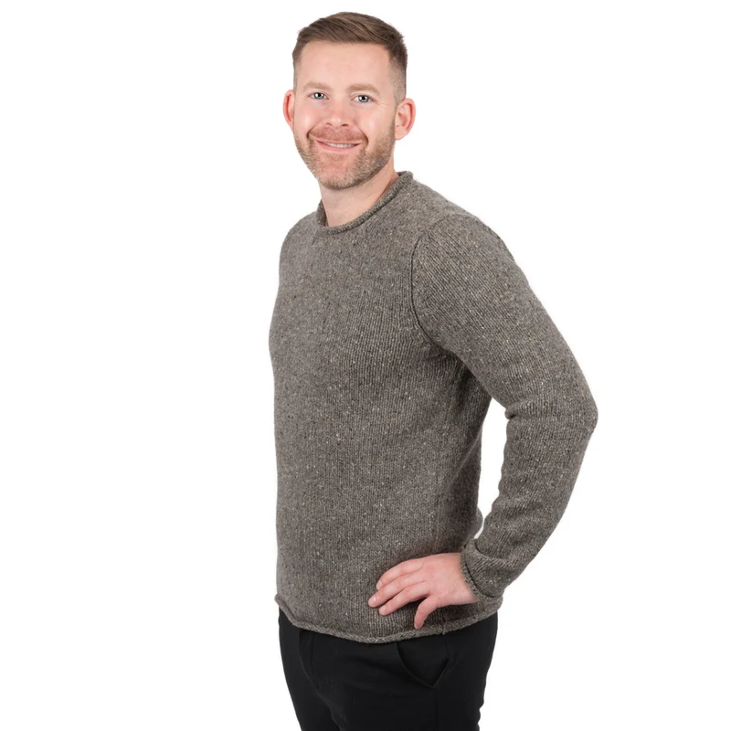 Herrenpullover mit Rollrand