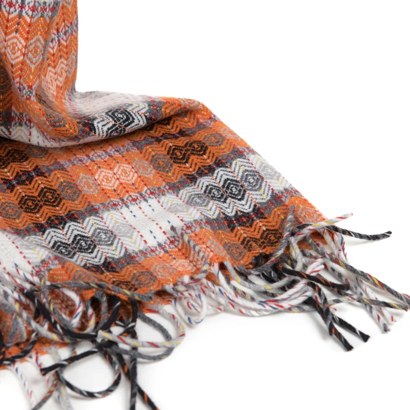 Feines Wollplaid "Bunte Diamanten"