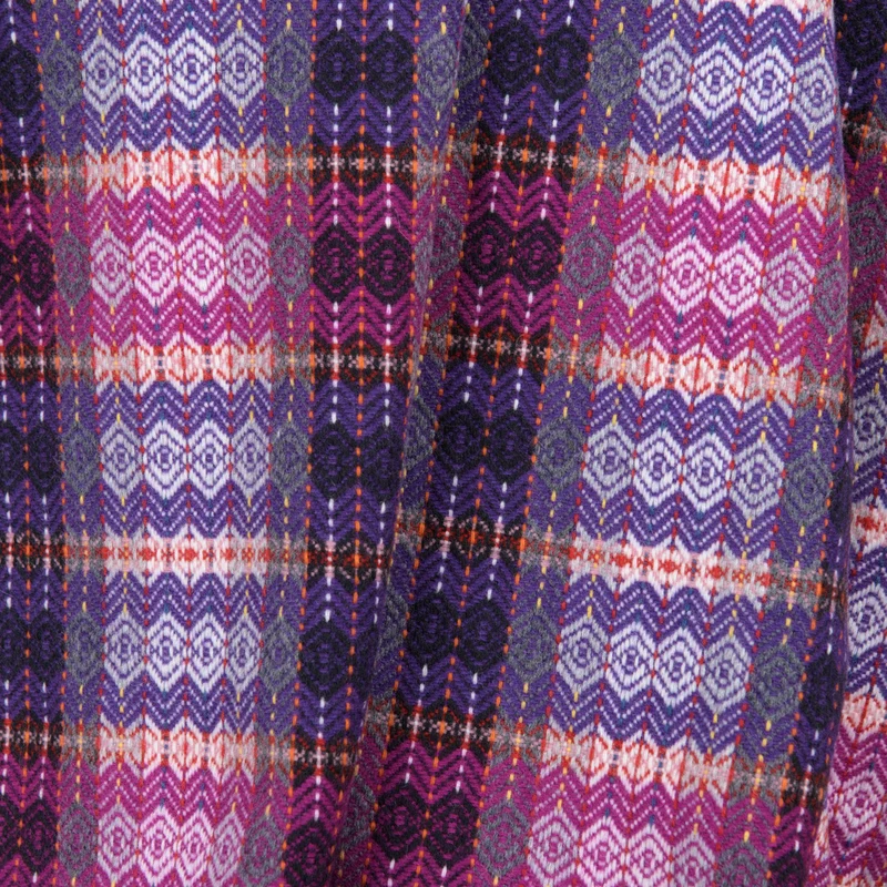 Feines Wollplaid "Bunte Diamanten"