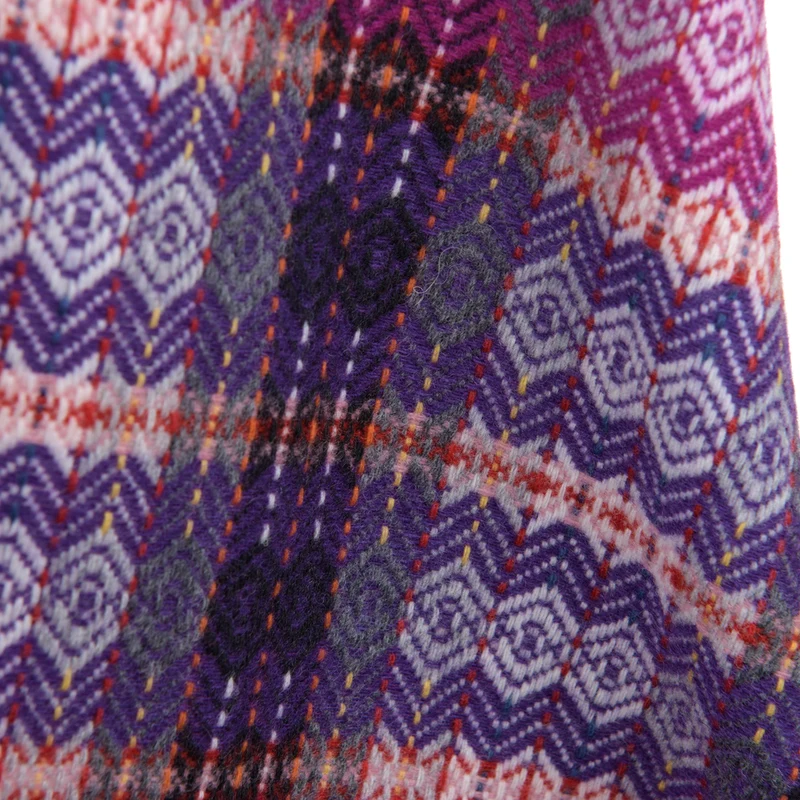 Feines Wollplaid "Bunte Diamanten"