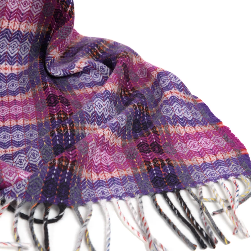 Feines Wollplaid "Bunte Diamanten"