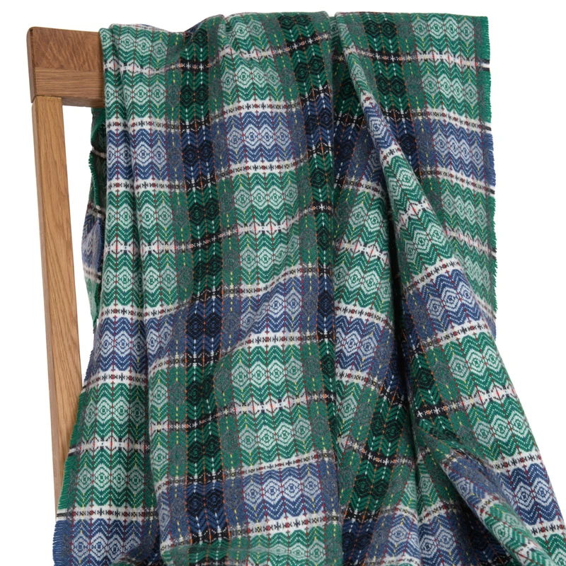 Feines Wollplaid "Bunte Diamanten"