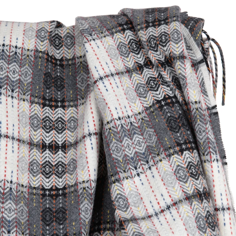 Feines Wollplaid "Bunte Diamanten"