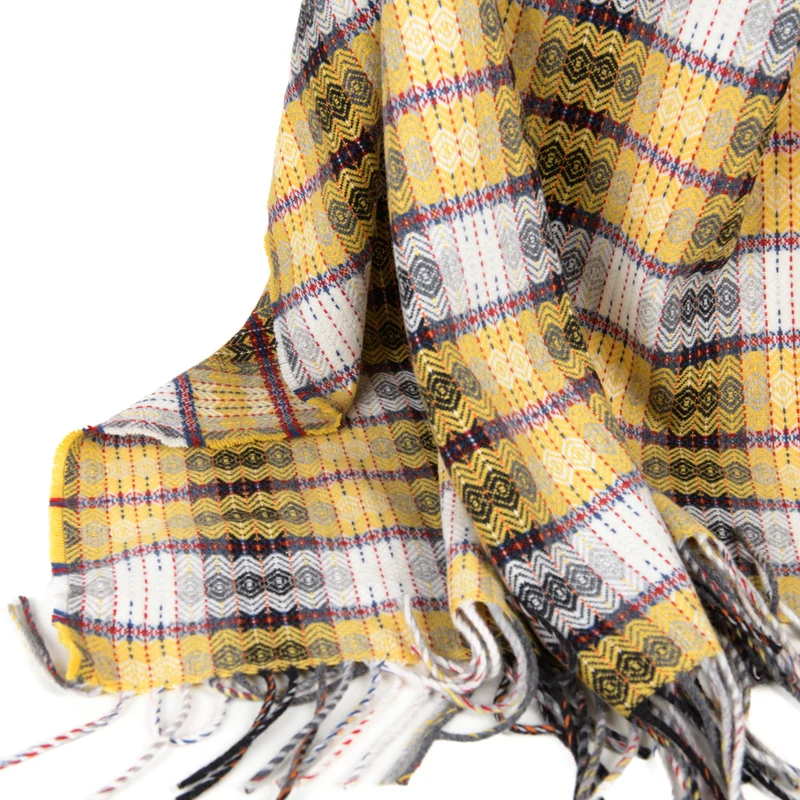 Feines Wollplaid "Bunte Diamanten"
