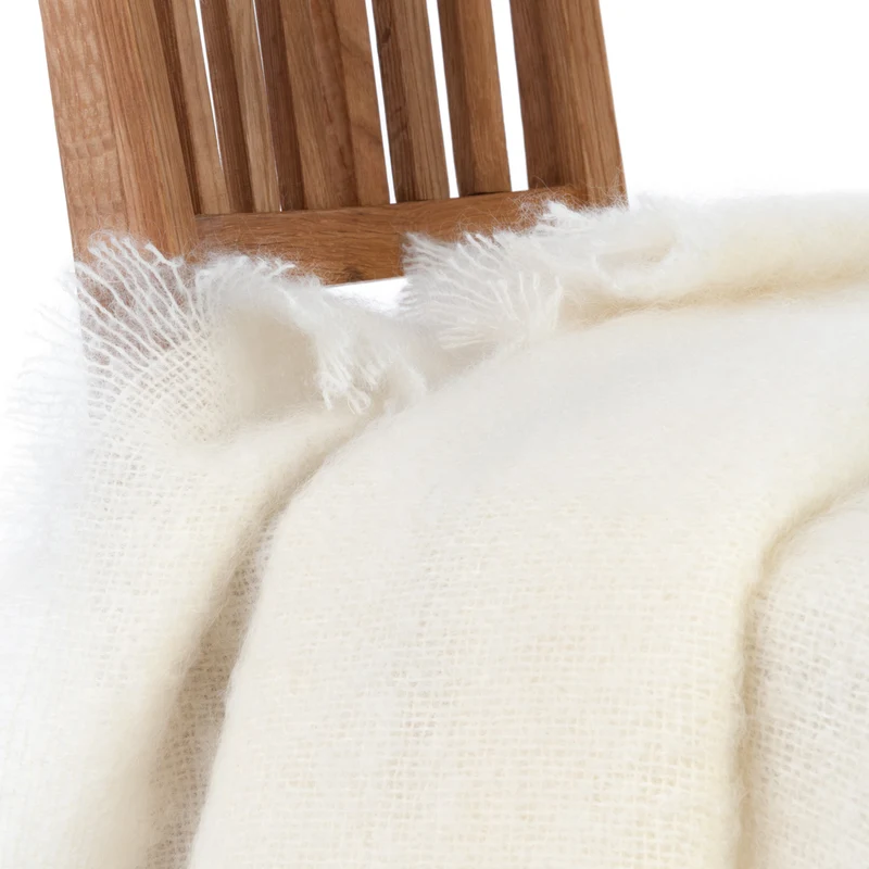 Kleine Mohairdecke "IVORY"
