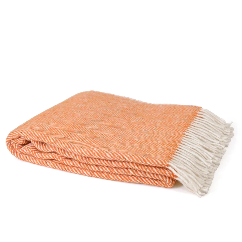 Fischgrätdecke in Orange