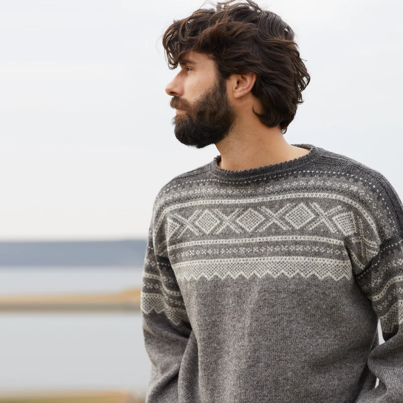 Strickpullover „Marius“ - Mørk grå