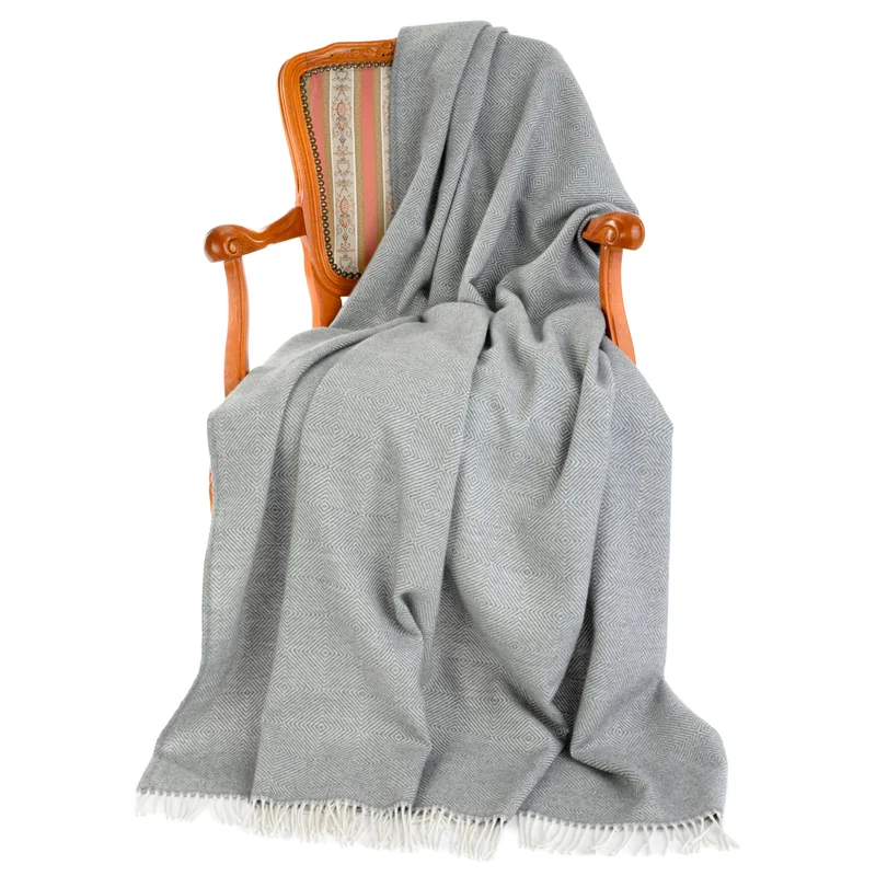 Weiche Merino-Wolldecke "DIAMANT"
