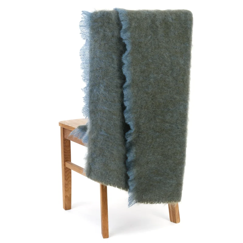 Kleine Mohairdecke "Moos"