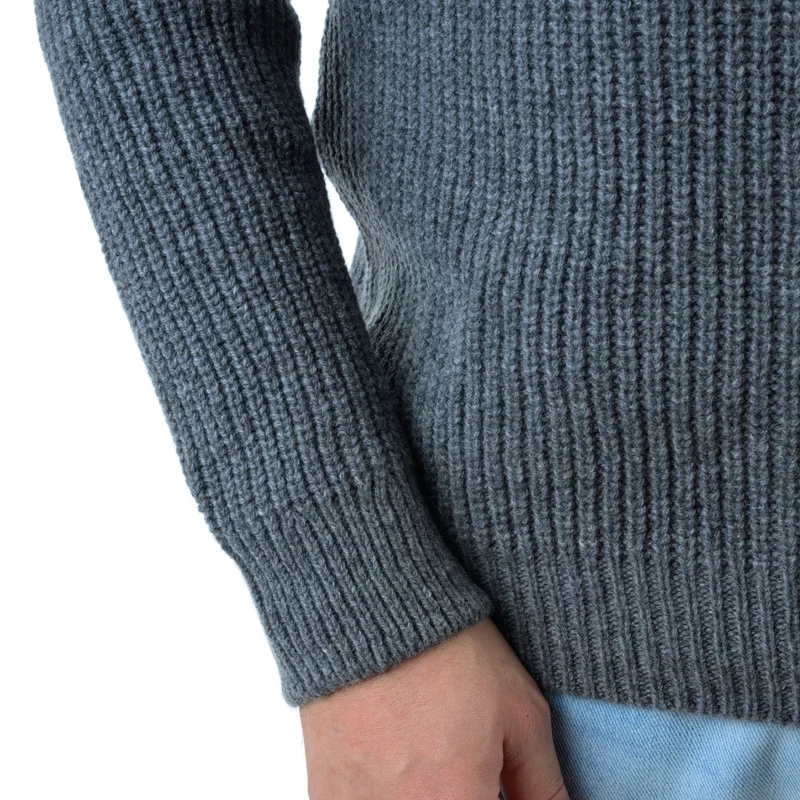 Rollkragenpullover, gerippt