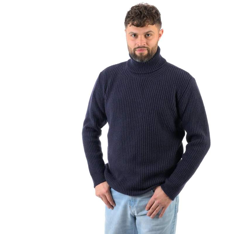 Rollkragenpullover, gerippt
