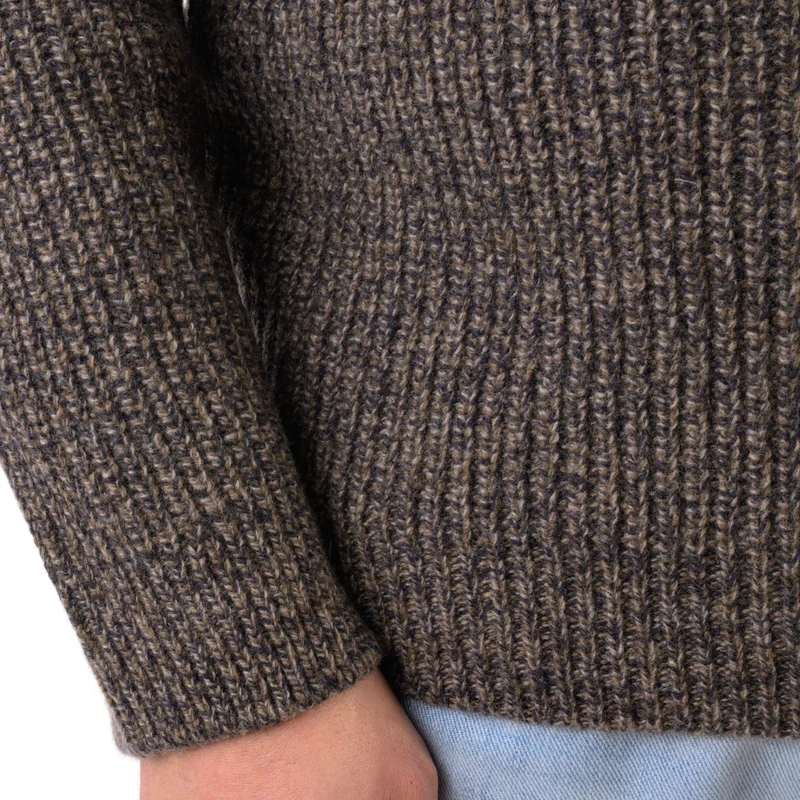 Rollkragenpullover, gerippt