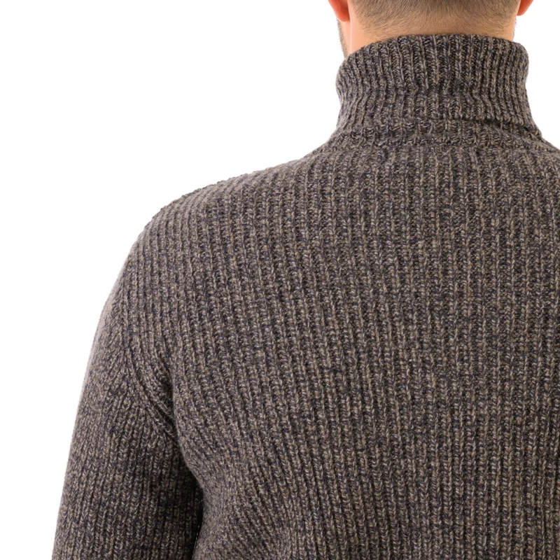 Rollkragenpullover, gerippt
