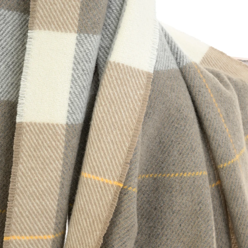 Ultraweiche Merino-Lammwolldecke "DUNE"