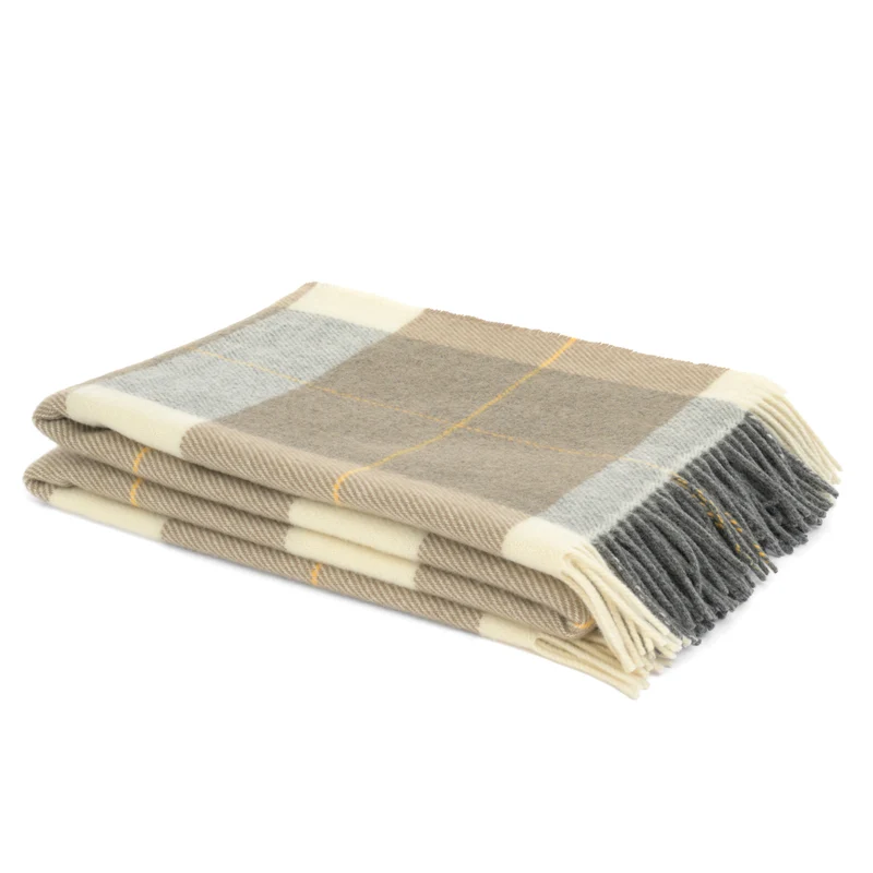 Ultraweiche Merino-Lammwolldecke "DUNE"