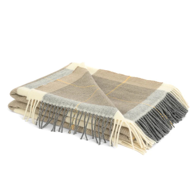 Ultraweiche Merino-Lammwolldecke "DUNE"
