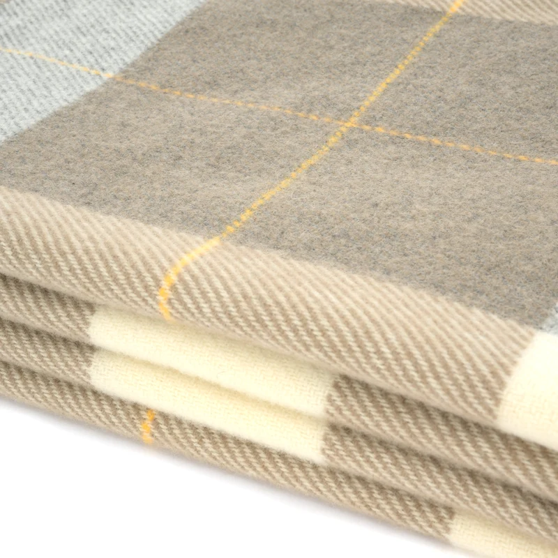 Ultraweiche Merino-Lammwolldecke "DUNE"