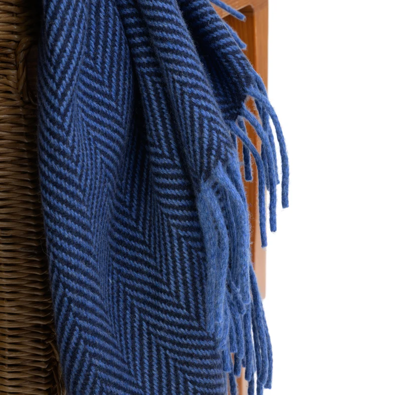 Merino-Kaschmirdecke "Midnight River"