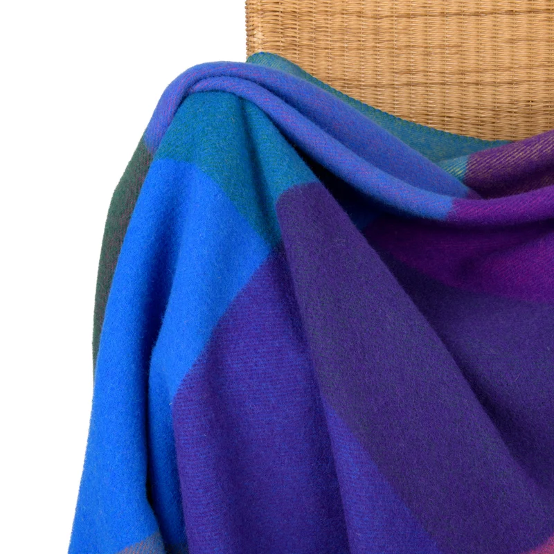Bunte Wolldecke "Regenbogen"
