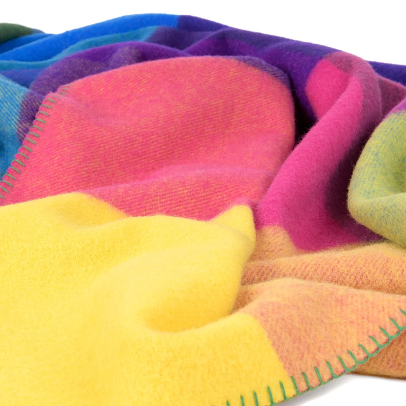 Bunte Wolldecke "Regenbogen"