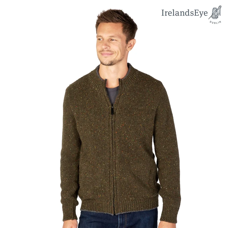 Strickjacke, olivgrün