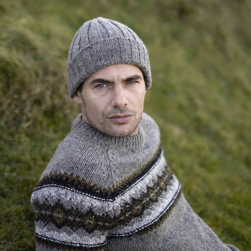 Donegal Tweed Rundhals-Pullover