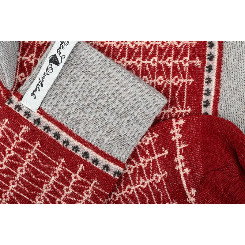 Merino-Wollsocken "EKSHÄRAD RÖD"