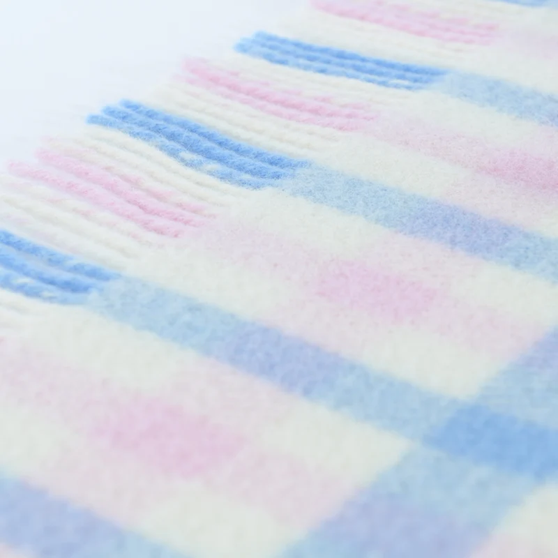 Babydecke rosa/blau kariert