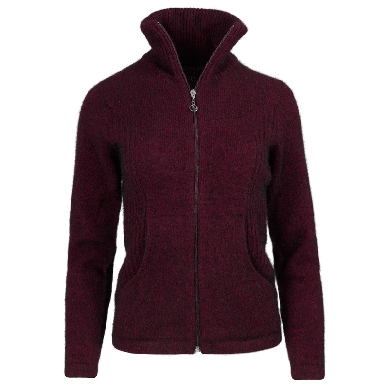 Extrem weiche Damenstrickjacke mit Reissverschluss