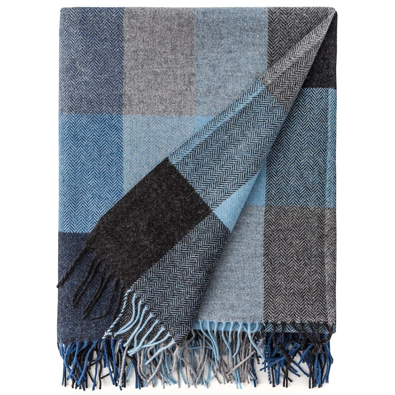 Lambswooldecke „DENIM“