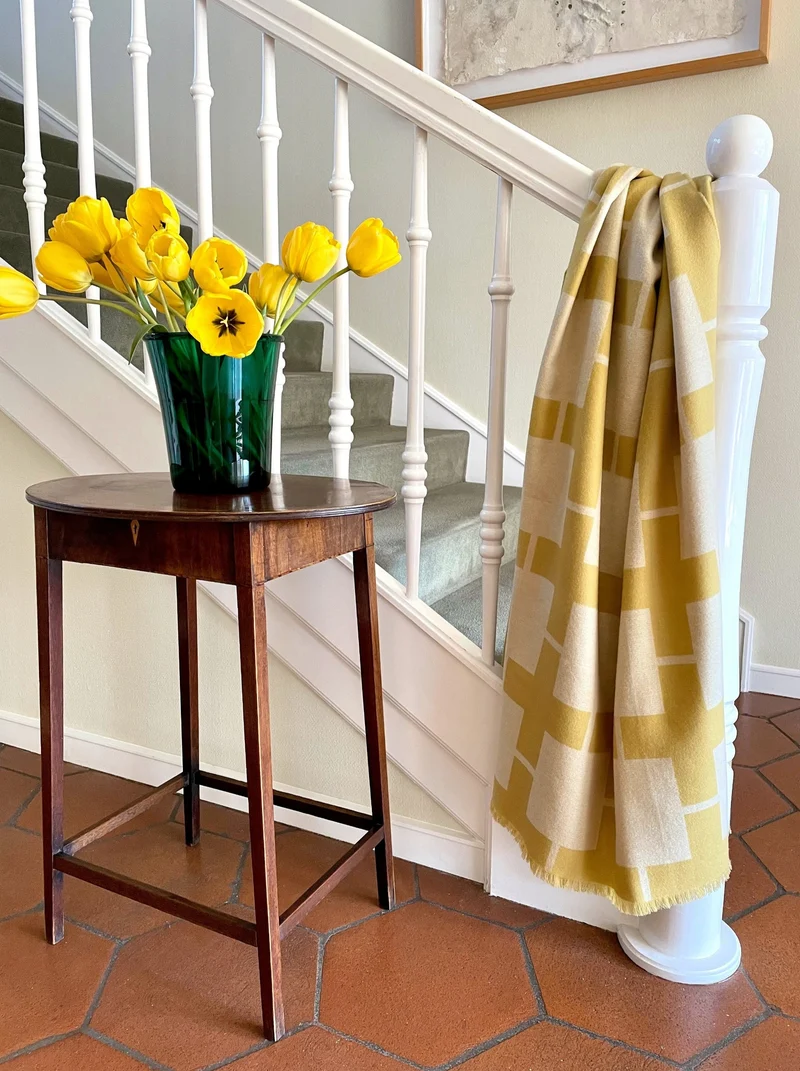Wolldecke aus Extra Fine Merino "Golden Eternity"