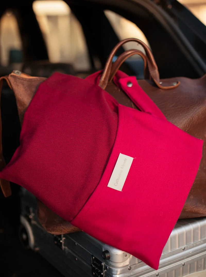 Reisedecke "Light Companion" aus Extra Fine Merino "Sunset Pink"