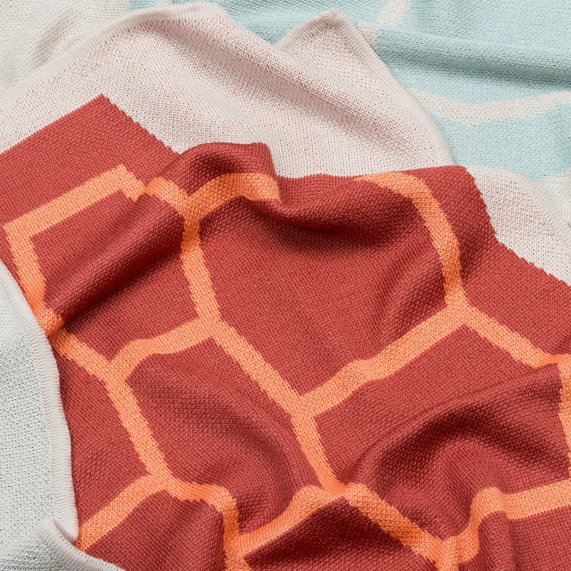 Babydecke aus Merino und Mohair "Melon Turtle"