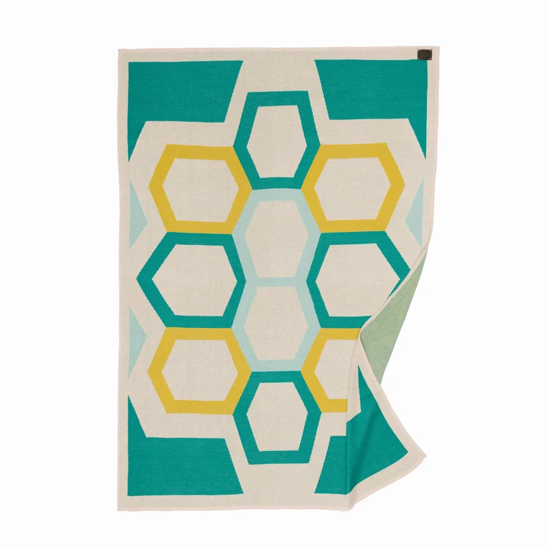 SAMPLE SALE: Gestrickte Wolldecke "Watery Shell"