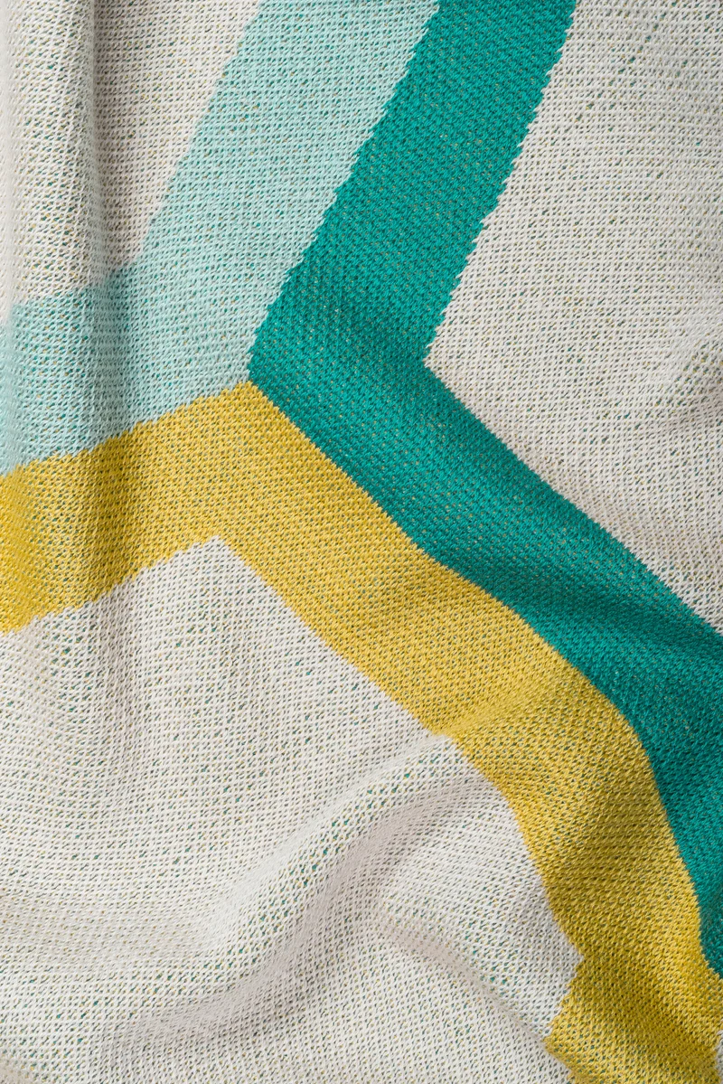 SAMPLE SALE: Gestrickte Wolldecke "Watery Shell"