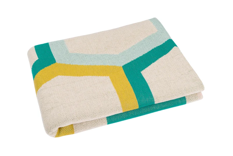 SAMPLE SALE: Gestrickte Wolldecke "Watery Shell"