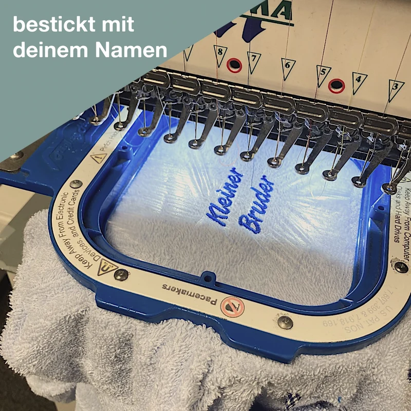 Kinderbademantel mit Namen und Motiv Lamas altrosa