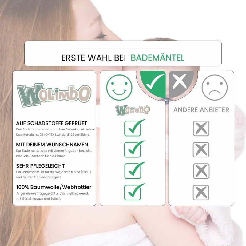 Kinderbademantel mit Namen und Motiv Lamas altrosa