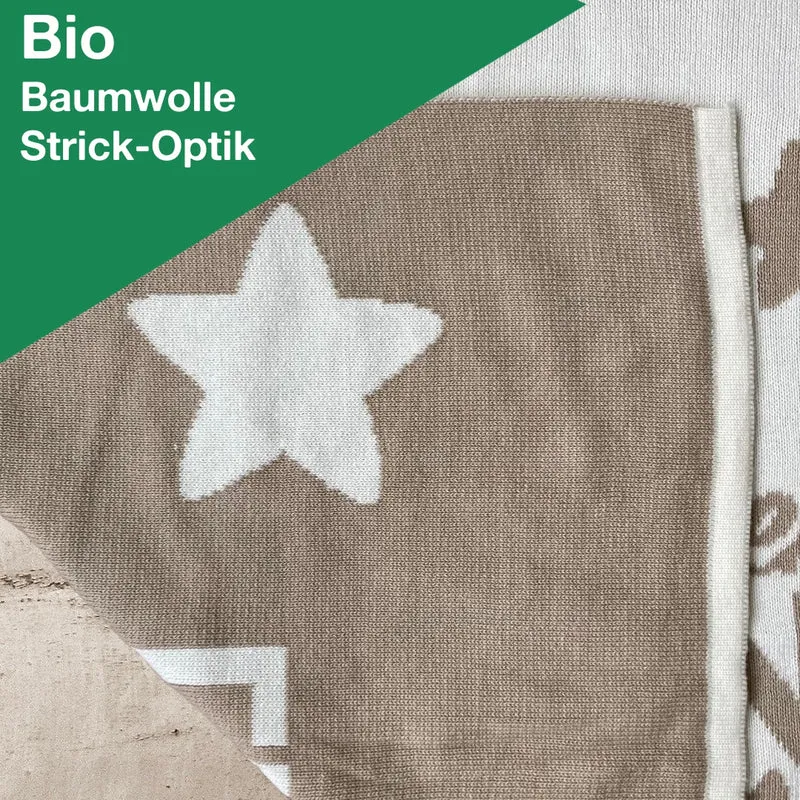Bio Baumwolldecke Strickdecke mit Namen Babydecke Lieblingsmensch