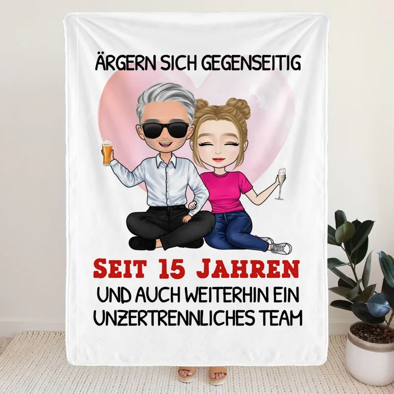 Personalisierte Decke - Ärgern sich gegenseitig seit Jahren... Paar Decke