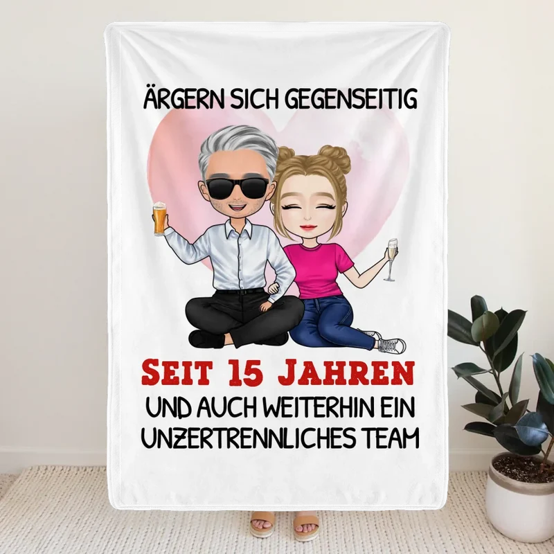 Personalisierte Decke - Ärgern sich gegenseitig seit Jahren... Paar Decke